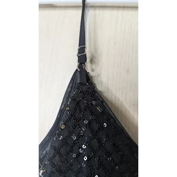 New Eliza J black sequined party cocktail dress size 10 - Picture 5 of 7